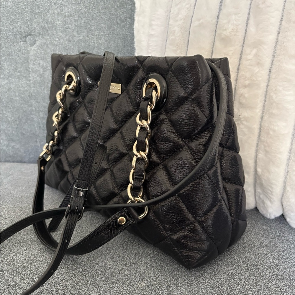 KATE SPADE Gold Coast Maryanne Quilted Leather Bag Black - Picture 5 of 12
